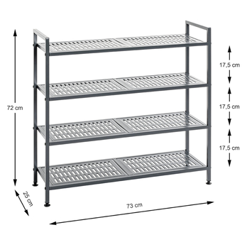 Polica na topánky AARHUS I antracitová 5