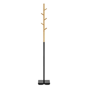 Stojanový vešiak ABELIA čierna/prírodná 3