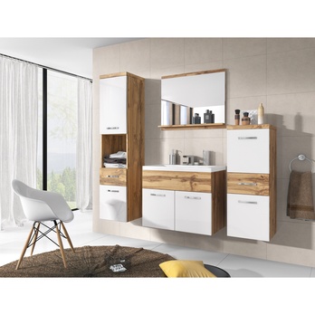 Kúpeľňová zostava ABIHA dub wotan/biela 1