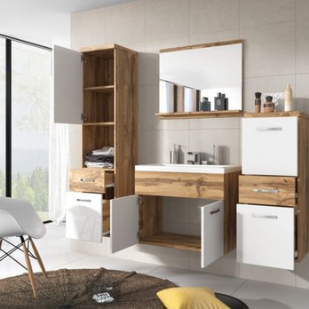 Kúpeľňová zostava ABIHA dub wotan/biela 2