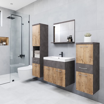 Kúpeľňová zostava ABIHA matera/gaštan 1