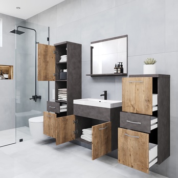 Kúpeľňová zostava ABIHA matera/gaštan 2