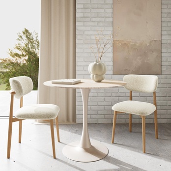 Jedálenská stolička ABSALON béžová/matný dub 1