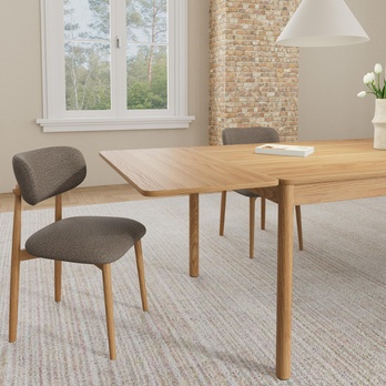 Jedálenská stolička ABSALON sivohnedá/matný dub 1