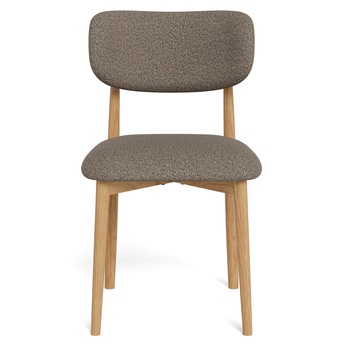 Jedálenská stolička ABSALON sivohnedá/matný dub 2