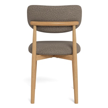 Jedálenská stolička ABSALON sivohnedá/matný dub 3