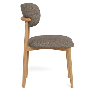 Jedálenská stolička ABSALON sivohnedá/matný dub 4