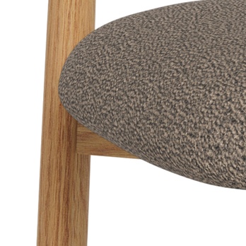 Jedálenská stolička ABSALON sivohnedá/matný dub 7