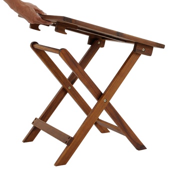 Záhradný prístavný stolík ACACIA hnedá 4