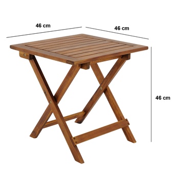 Záhradný prístavný stolík ACACIA hnedá 8