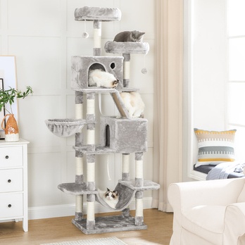 Škrabadlo pre mačky ACADEMIA svetlosivá 1