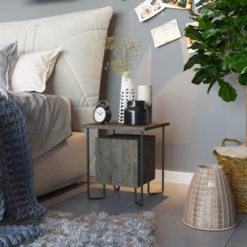 Nočný stolík ACRES tmavohnedá 1