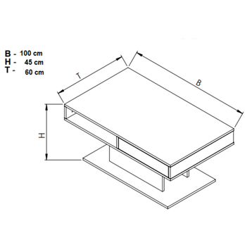 Konferenčný stolík ACTIVO 2 dub artisan/čierna 4