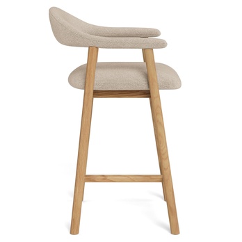 Barová stolička ADDI piesková/kaučukové drevo 4