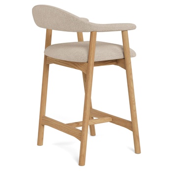 Barová stolička ADDI piesková/kaučukové drevo 5