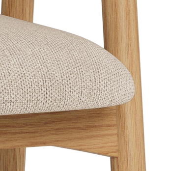 Barová stolička ADDI piesková/kaučukové drevo 7