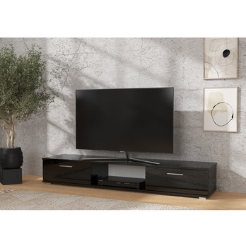 TV stolík ADENE čierna matná/čierna lesklá 1