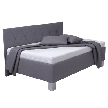 Posteľ s bočným čelom a matracom AFRODITE sivá, 90x200 cm 1