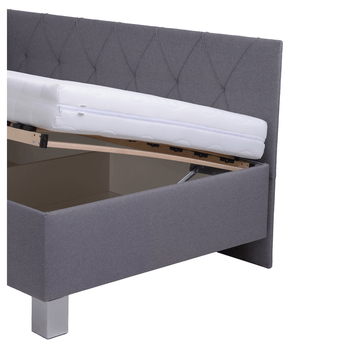 Posteľ s bočným čelom a matracom AFRODITE sivá, 90x200 cm 3