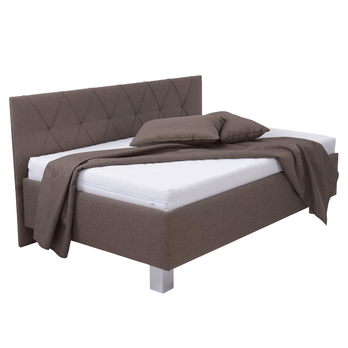 Posteľ s bočným čelom a matracom AFRODITE hnedá, 90x200 cm 1