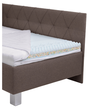 Posteľ s bočným čelom a matracom AFRODITE hnedá, 90x200 cm 2