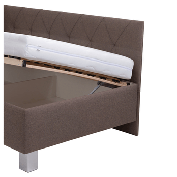Posteľ s bočným čelom a matracom AFRODITE hnedá, 90x200 cm 3
