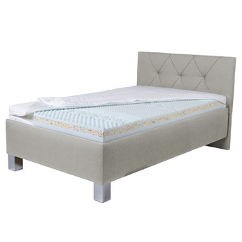 Posteľ s matracom AFRODITE krémová, 140x200 cm 4