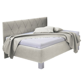 Posteľ s bočným čelom a matracom AFRODITE krémová, 120x200 cm 2