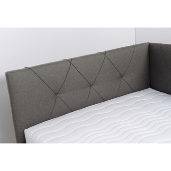 Rohová posteľ s matracom AFRODITE sivohnedá, 120x200 cm 5