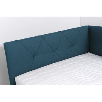 Rohová posteľ s matracom AFRODITE petrolejová, 140x200 cm 5