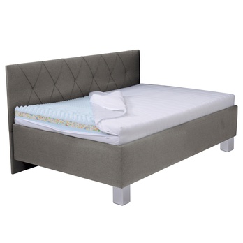 Posteľ s bočným čelom a matracom AFRODITE sivohnedá, 140x200 cm 3