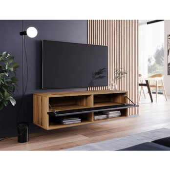 TV komoda AGATHE 100 dub wotan/čierna lesklá 3