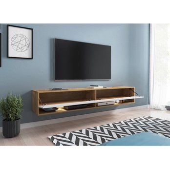 TV komoda AGATHE 180 dub wotan/biela lesklá 3