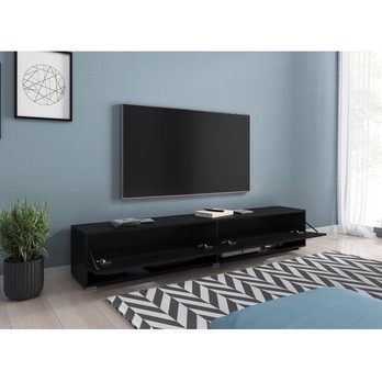 TV komoda AGATHE 180 čierna/matná grafitová 4