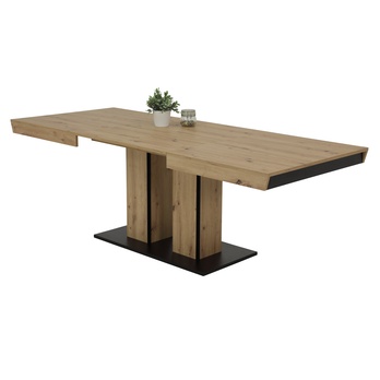 Jedálenský stôl AGNES dub artisan/čierna 1