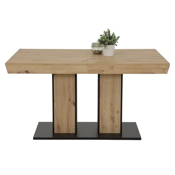 Jedálenský stôl AGNES dub artisan/čierna 2