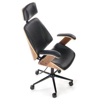 Kancelárska stolička AGNOZAU orech/čierna 1