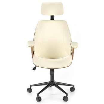 Kancelárska stolička AGNOZAU orech/krémová 2