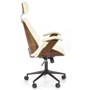 Kancelárska stolička AGNOZAU orech/krémová 3