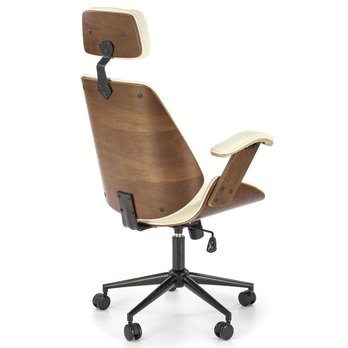 Kancelárska stolička AGNOZAU orech/krémová 4