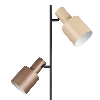 Stojacia lampa AGUDO čierna/meďená/béžová 1