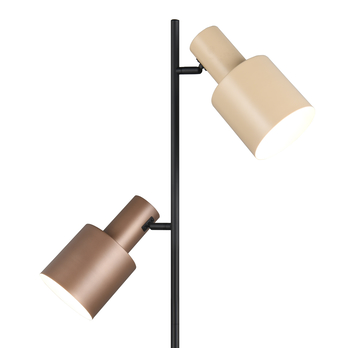 Stojacia lampa AGUDO čierna/meďená/béžová 3