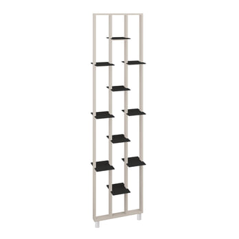 Policový diel ALBA čierna, hranatý, sada 2 ks 1