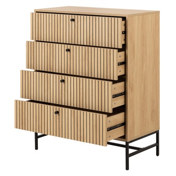 Komoda ALBANY 100 dub/matná čierna 1