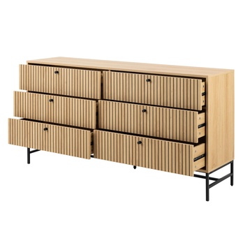 Komoda ALBANY 158 dub/matná čierna 1