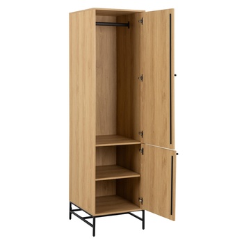 Šatníková skriňa ALBANY 51 dub/matná čierna 1