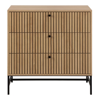 Komoda ALBANY 80 dub/matná čierna 2