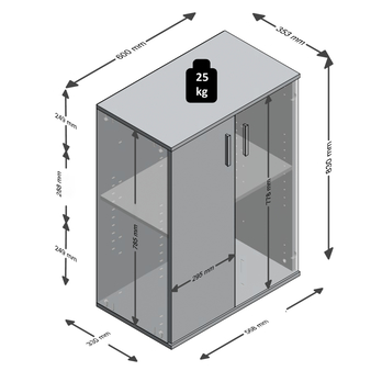 Komoda ALBI 1 dub artisan/biela 4