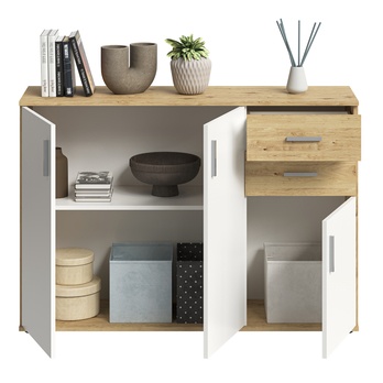 Komoda ALBI 2 dub artisan/biela 3