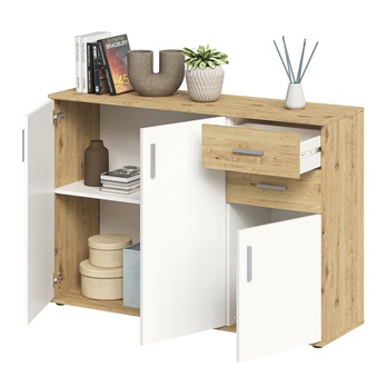 Komoda ALBI 2 dub artisan/biela 1